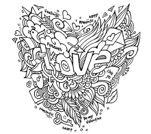 8 Gambar doodle art bentuk love keren - GRAFIS - MEDIA