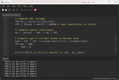 MQ-2 readings with Raspberry Pi Pico