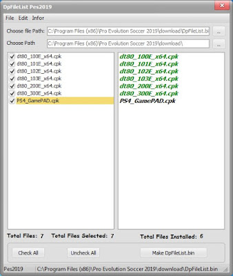 PES 2019 DpFileList by CgM2k7