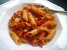 Penne with Smoked Bacon and Tomato Sauce Recipe