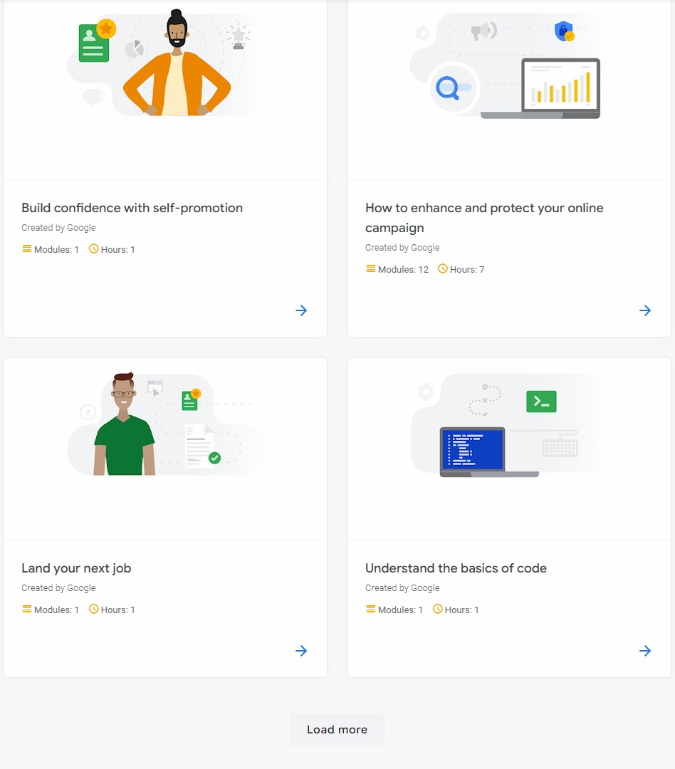 Free Google Courses list