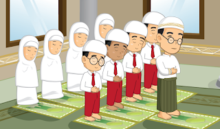  gambar orang sholat kartun