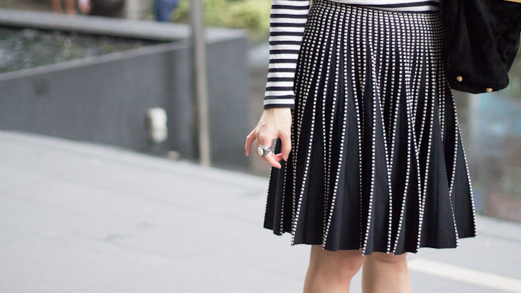 Kay Lii, Writer, Skirt from Alaia, Shoes from Senso.