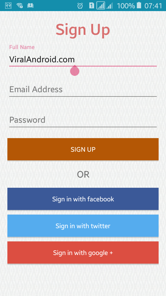 Android Material Design Sign Up/Registration Form XML UI ...