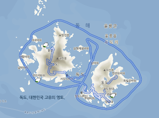 Naver Maps underwater imagery locations around the Dokdo islands