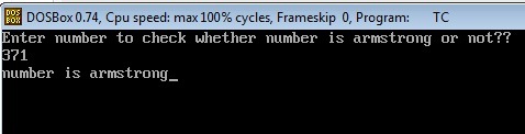 WAP to check whether given number is Armstrong number or not?