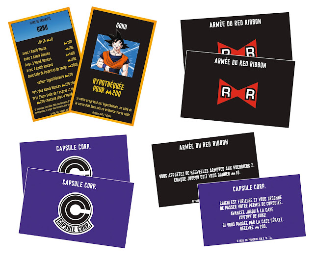 Cartes du Monopoly Dragon Ball Z