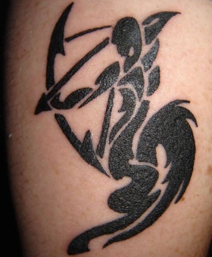 Sagittarius Tribal Tattoo Designs for Men