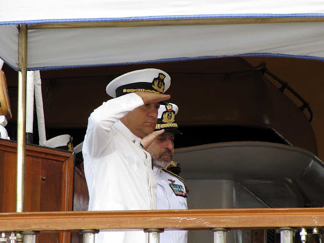 Amerigo Vespucci, Vidhar, Captain Domenico La Faia, Vice Admiral Giuseppe De Giorgi, Livorno