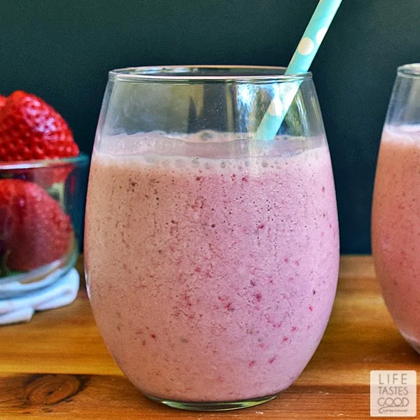 Strawberry Vanilla Smoothie | by Life Tastes Good