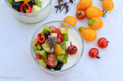 Panna cotta salée façon salade grecque © Popote et Nature