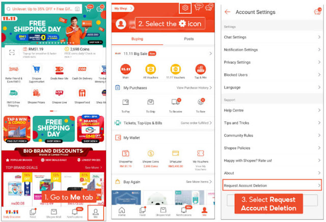 Cara Padam Akaun Shopee Selamanya