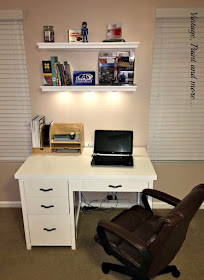 finished diy desk in it's new home