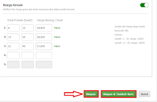 Masukan Harga grosir