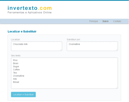 Localizar e Substituir - invertexto.com