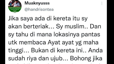 Ngaku Muslim Tapi Nyinyir Ada Orang Baca Quran di Kereta, Mau Ditonjok Mulutnya Sama Mbah Uyok Langsung Kicep