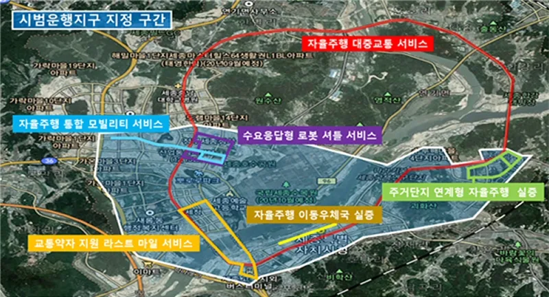 ▲ 지구범위 및 주요 서비스 내용