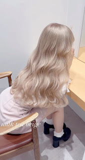 Milk Tea Beige Korean Hair Color Ideas