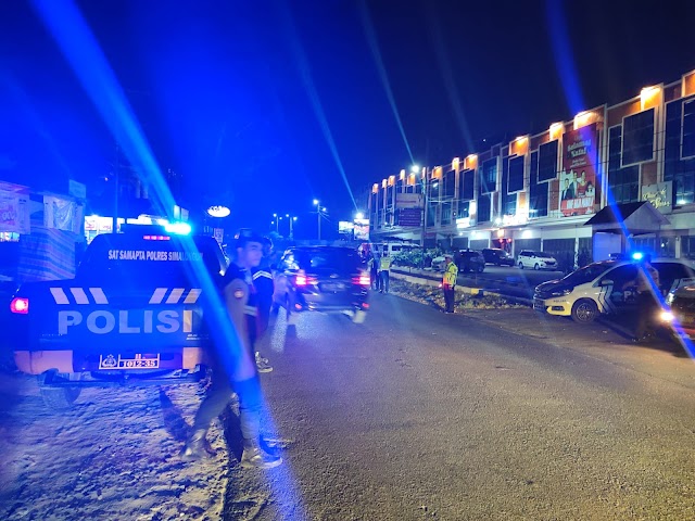 Pengamanan Malam Minggu, Polres Simalungun Gelar Patroli Skala Besar di Lokasi Rawan