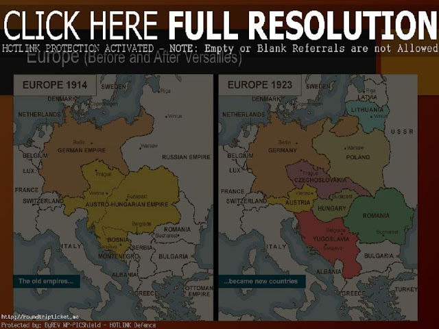 Maps Of Europe Before And After Ww1 