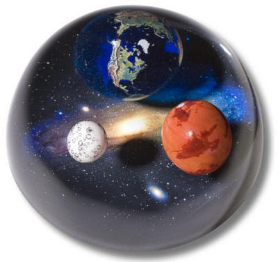 Earth in Space Paper Weights