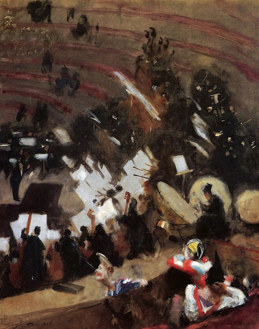 orchestra,sargent, impressionism