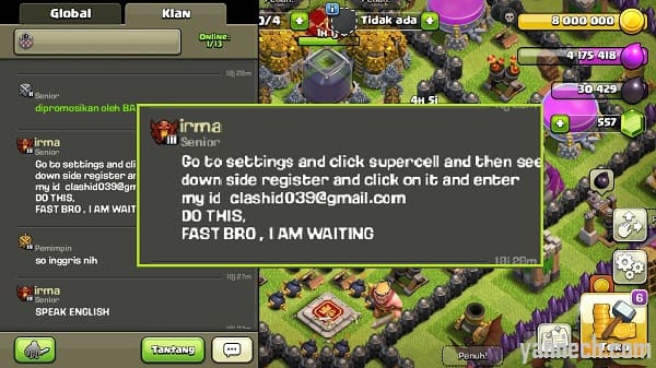 Akun Clash of Clans Terkena Hack Orang Lain