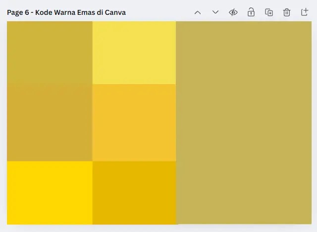 kode warna emas di canva