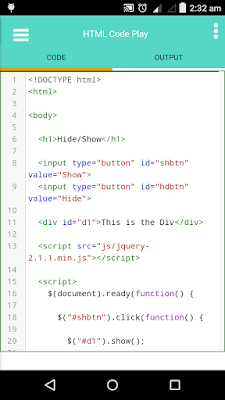 learn the next programming languages  HTML Editor for android app - HTML Code Play