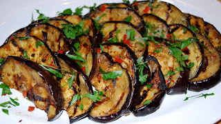 Diet food with eggplant