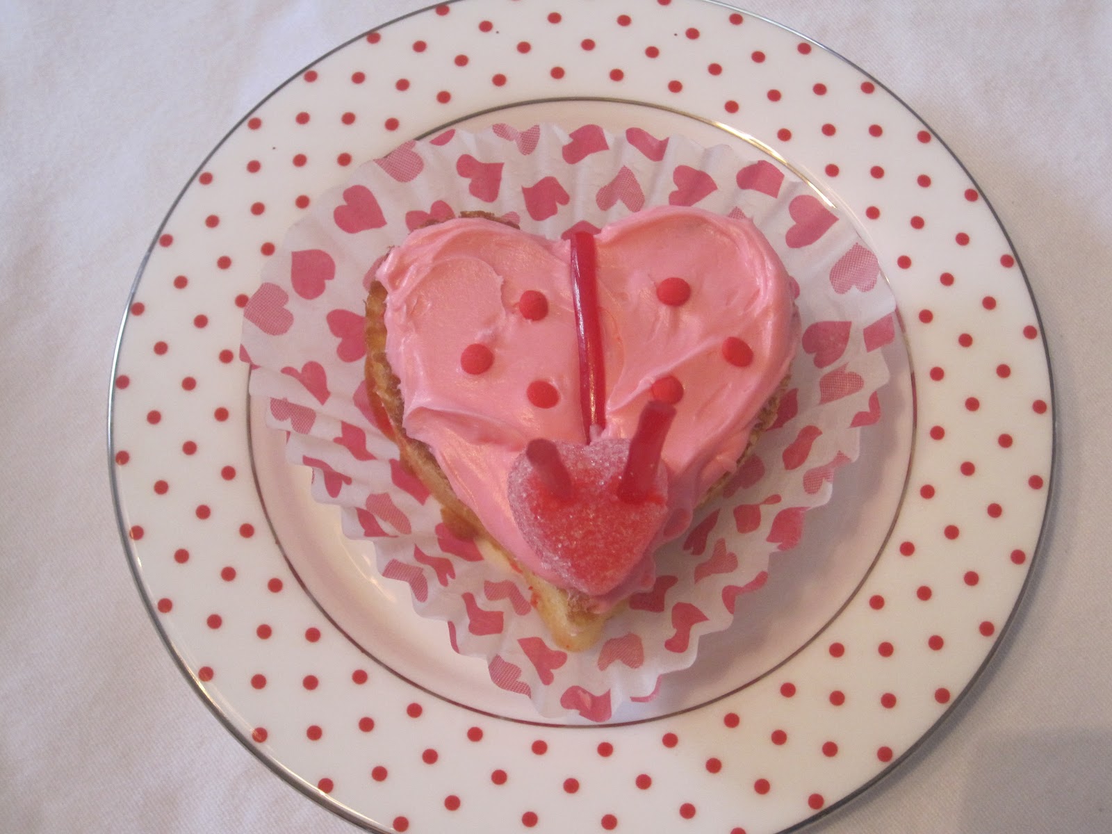 heart shaped cupcake