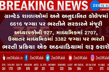 Gujarat Government announces 6616 new Teachers Recruitment