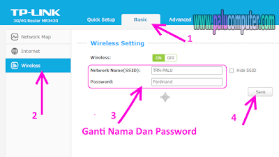 mengganti password wifi tp-link