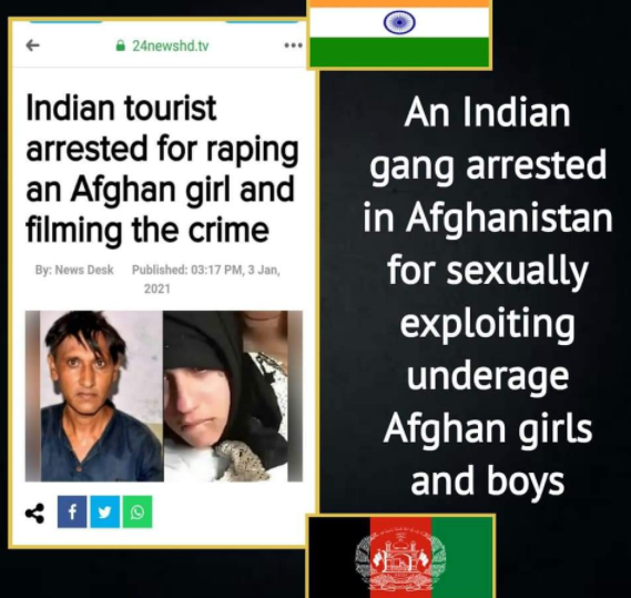 A few weeks ago three Indian army soldiers also raped an Indian girl while on a moving train.