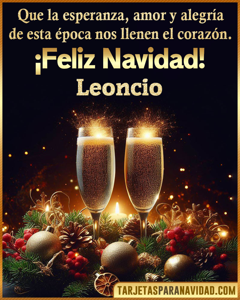 Tarjetitas de navidad para Leoncio