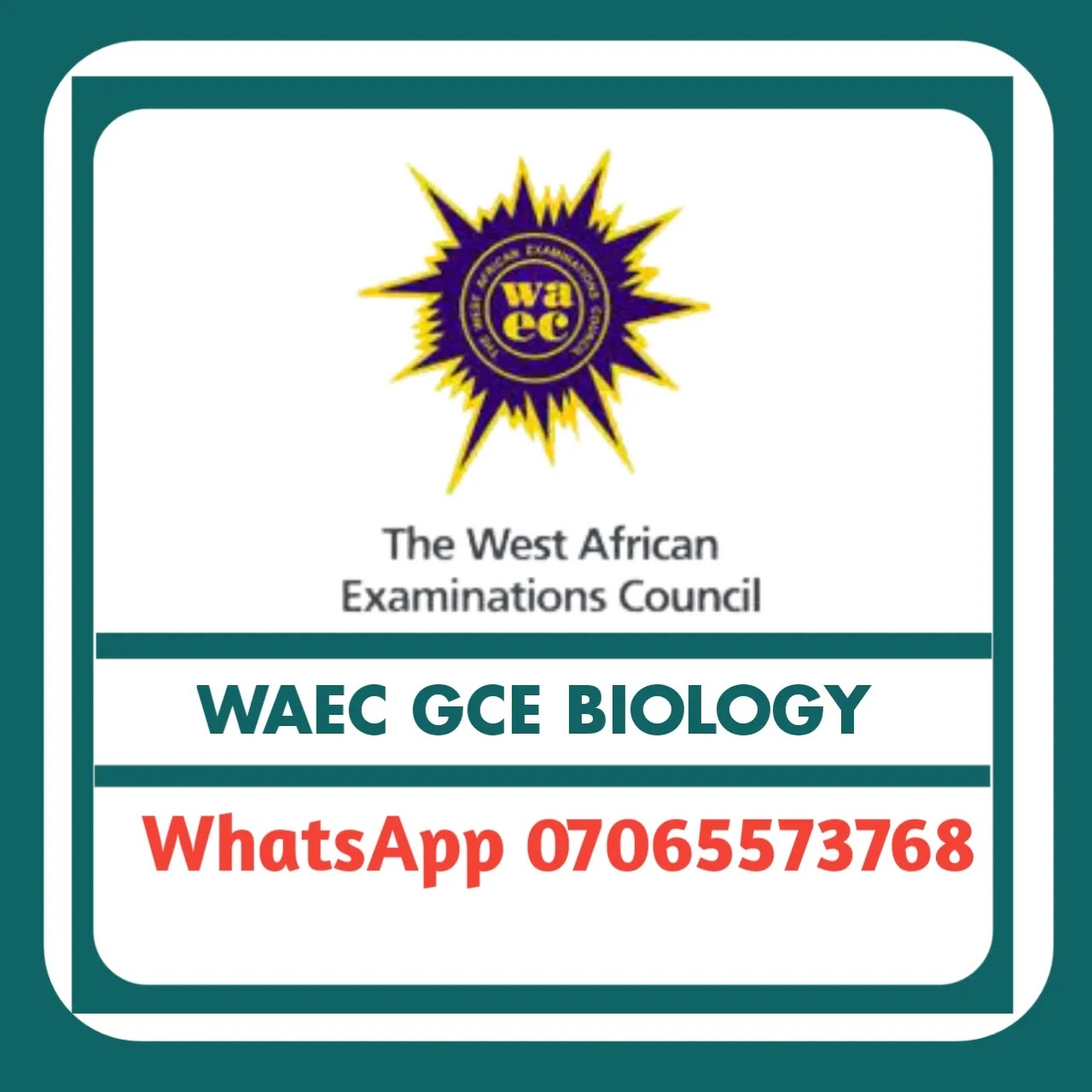2024 WAEC GCE Biology Question And Answer Expo
