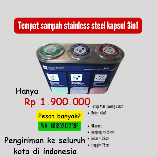 tempat sampah stainless steel