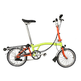 Brompton M6R 2017 Sepeda Lipat - Lime Green Orange. Harga Rp. 8.000.000