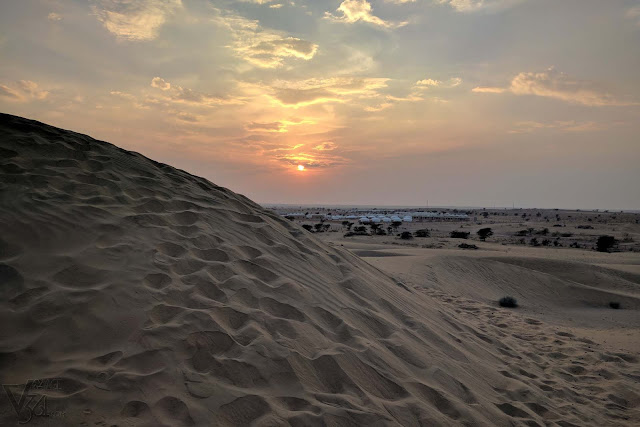 Sunset at Sam dunes