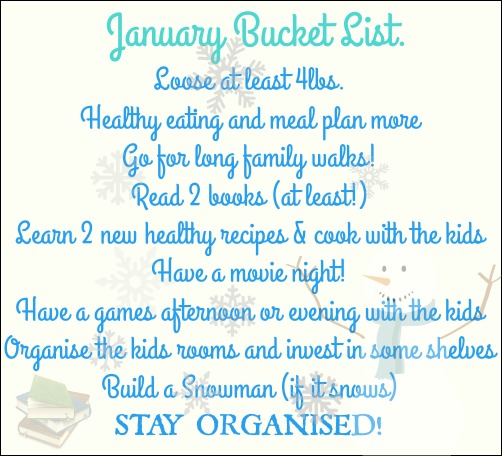 January and winter bucket list. New year goals