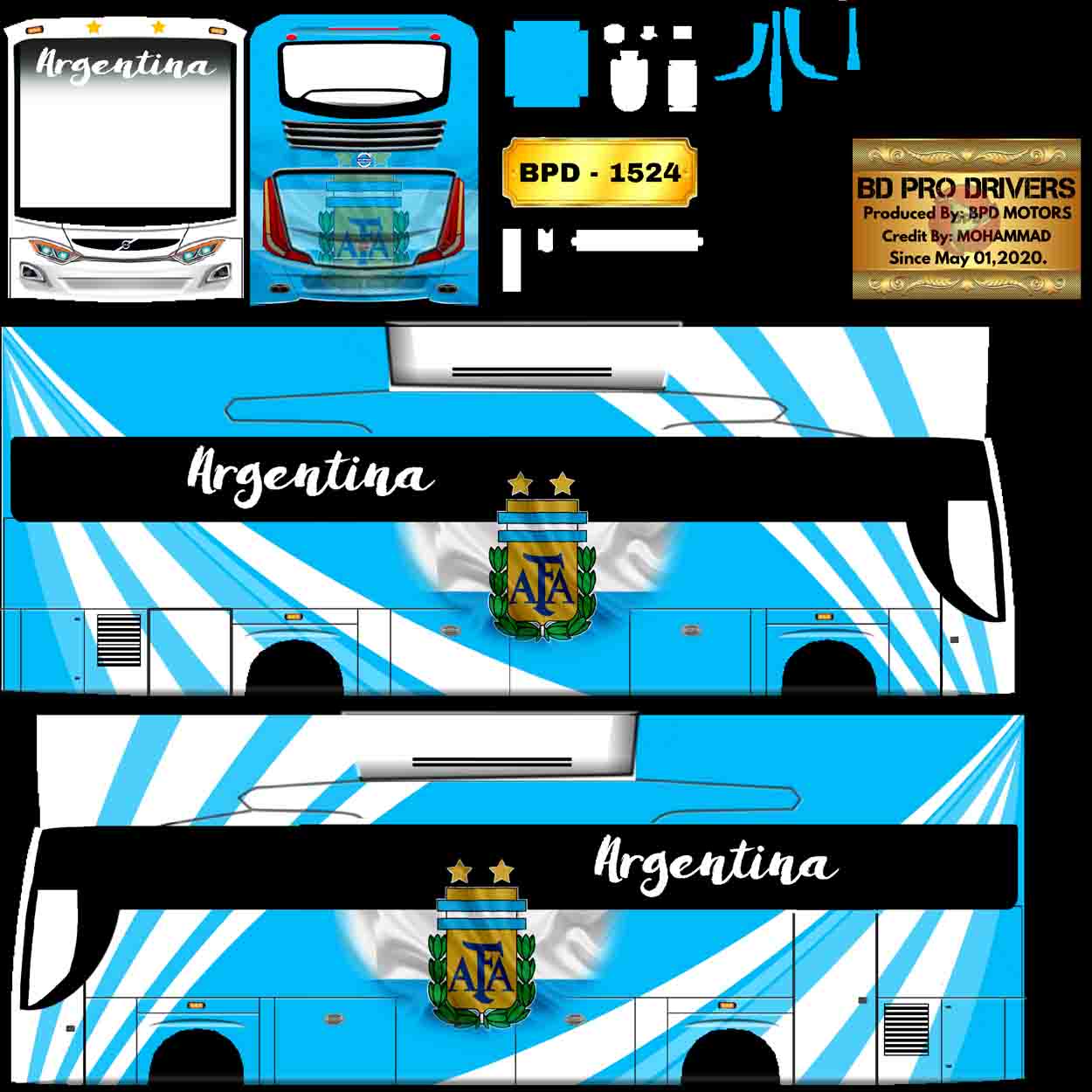 stiker bussid argentina