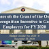 Guidelines on the Grant of the One-Time Service Recognition Incentive to Government Employees for FY 2020