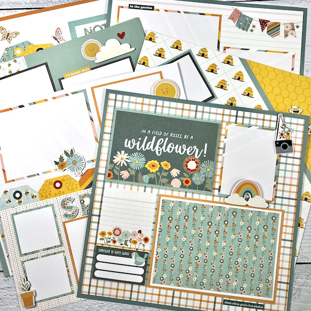 Artsy Albums Scrapbook Album and Page Layout Kits by Traci Penrod: 8x8  Spring Scrapbook Pages for March