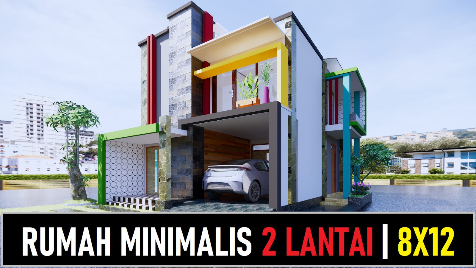 Model Rumah Minimalis 2 Lantai 8x12 DESAIN RUMAH MINIMALIS