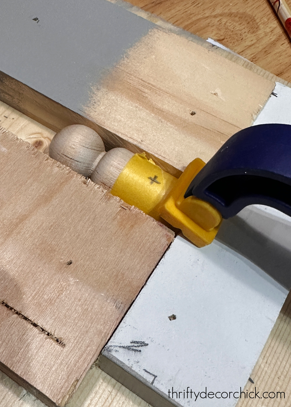 drilling holes in small wood pieces