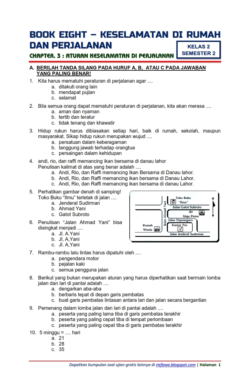 Download Soal Tematik Kelas 2 Tema 8 Subtema 3 Semester 2 ...