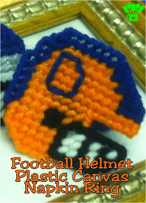 Make these plastic canvas napkin rings for your football party. It's so easy to customize them to be able to root on your favorite team this football season.