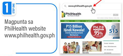 Step 1 to Pay PhilHealth Contributions Online