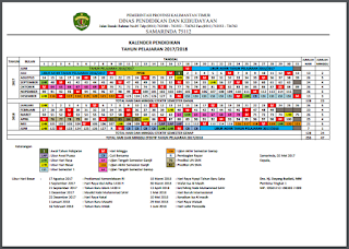 Kalender Pendidikan 2017/2018 Kalimantan Timur