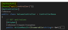 ValuesController - ApiKeyAuth Attribute
